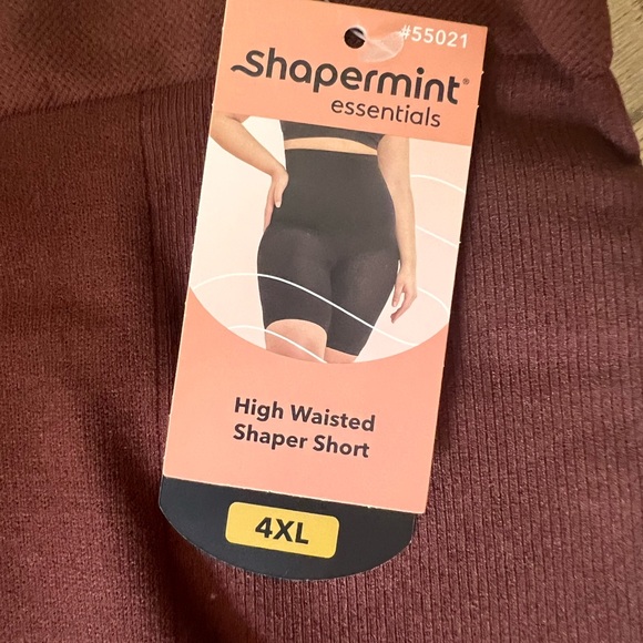 (4XL) BROWN Shapermint High Waist Shaper Shorts - Picture 2 of 2